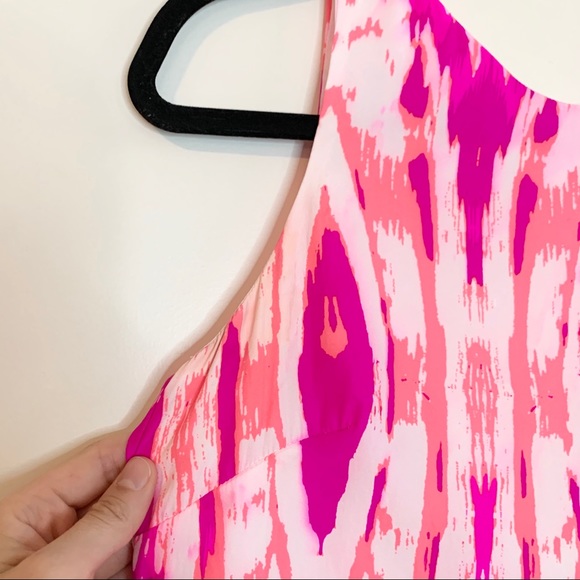 ALICE & TRIXIE 100% Silk Pink Ikat Mini Dress - Picture 4 of 11